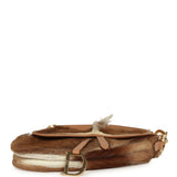 Vintage Christian Dior Mini "Mohawk" Saddle Bag Light Brown, White Pony Hair Gold Hardware - Thumbnail View 7
