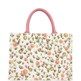 Christian Dior Medium "Daisy Garden" Book Tote with Strap Pink, White, Multi Embroidered Canvas Silver Hardware - Thumbnail View 4