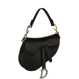 Pre-owned Christian Dior Mini Saddle Bag Black Satin, Crystals Gold Hardware - Thumbnail View 2