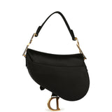 Pre-owned Christian Dior Mini Saddle Bag Black Satin, Crystals Gold Hardware - Thumbnail View 4