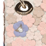Christian Dior Mini Lady Dior Bag "Buttercup" Rose Soupir, Off-White, Light Purple, Light Brown Lambskin Light Gold Hardware - Thumbnail View 8