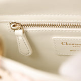 Christian Dior Mini Lady Dior Bag "Buttercup" Rose Soupir, Off-White, Light Purple, Light Brown Lambskin Light Gold Hardware - Thumbnail View 10
