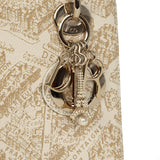 Christian Dior Small "Plan de Paris" Lady Dior Bag Naturel, White Grained Calfskin Light Gold Hardware - Thumbnail View 8