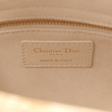Christian Dior Small "Plan de Paris" Lady Dior Bag Naturel, White Grained Calfskin Light Gold Hardware - Thumbnail View 10
