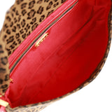 Vintage Fendi Leopard Baguette Bag Red Leather Gold Hardware