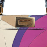 Fendi Small Peekaboo ISeeU Handbag Multicolored Calfskin Gold Hardware