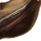 Vintage Fendi Baguette Bag Brown Velvet and Iridescent Python Silver Hardware - Thumbnail View 9