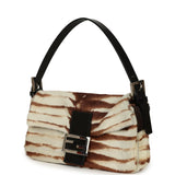 Vintage Fendi Baguette Bag Brown and White Calf Hair Silver Hardware - Thumbnail View 5
