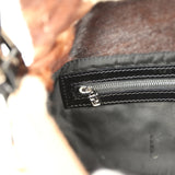 Vintage Fendi Baguette Bag Brown and White Calf Hair Silver Hardware - Thumbnail View 9