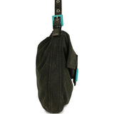 Vintage Fendi Mama Baguette Bag Dark Olive Jersey Silver Hardware - Thumbnail View 3