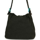 Vintage Fendi Mama Baguette Bag Dark Olive Jersey Silver Hardware - Thumbnail View 4