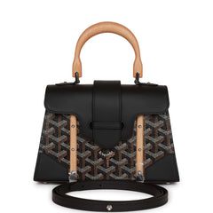 Goyard Saigon Structure Mini Bag Black Goyardine Palladium Hardware