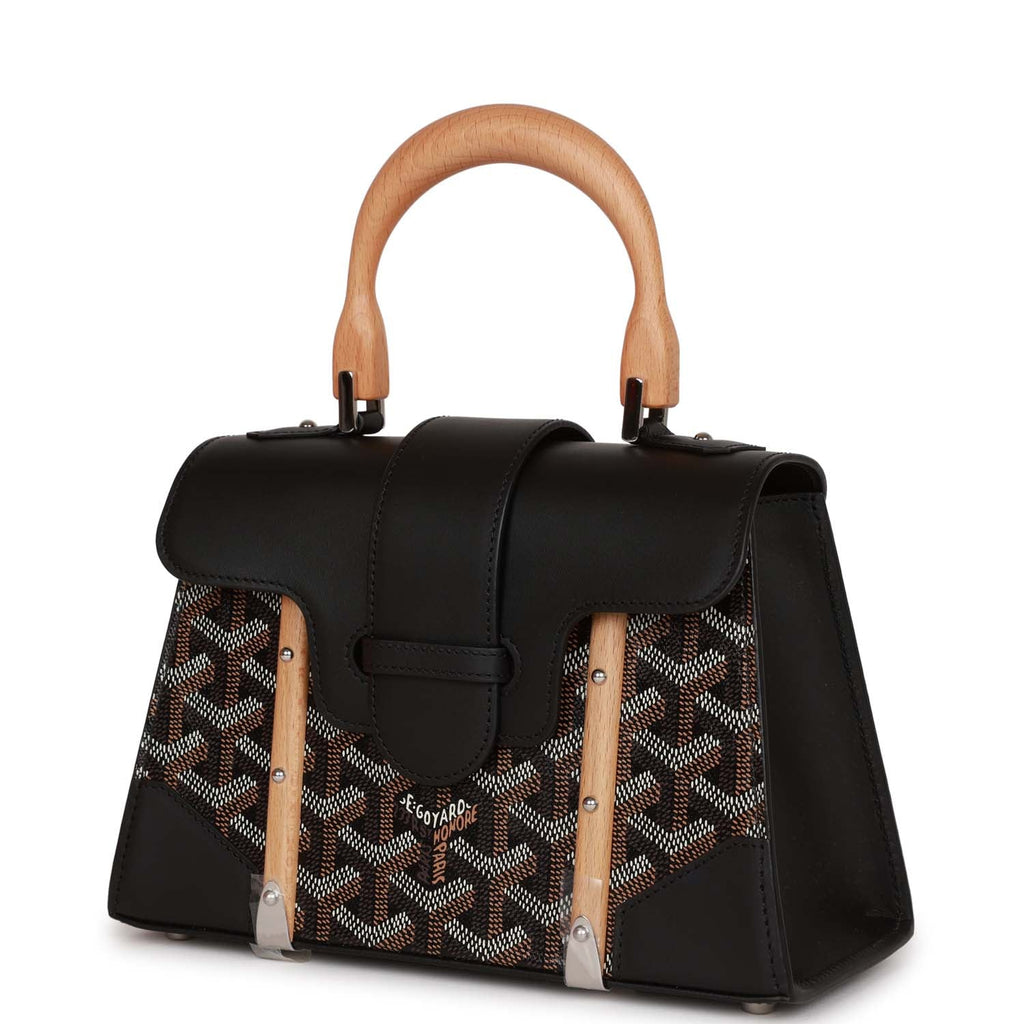 Goyard Saigon Structure Mini Bag Black Goyardine Palladium Hardware –  Madison Avenue Couture