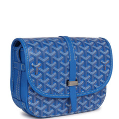 Goyard Goyardine Blue Belvedere PM Bag Palladium Hardware