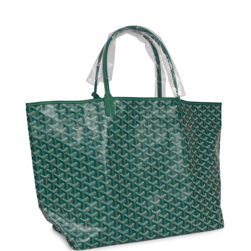 Goyard Goyardine Green St. Louis GM Tote Bag Palladium Hardware