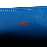 Goyard Goyardine Blue Anjou Mini Reversible Tote Bag Palladium Hardware