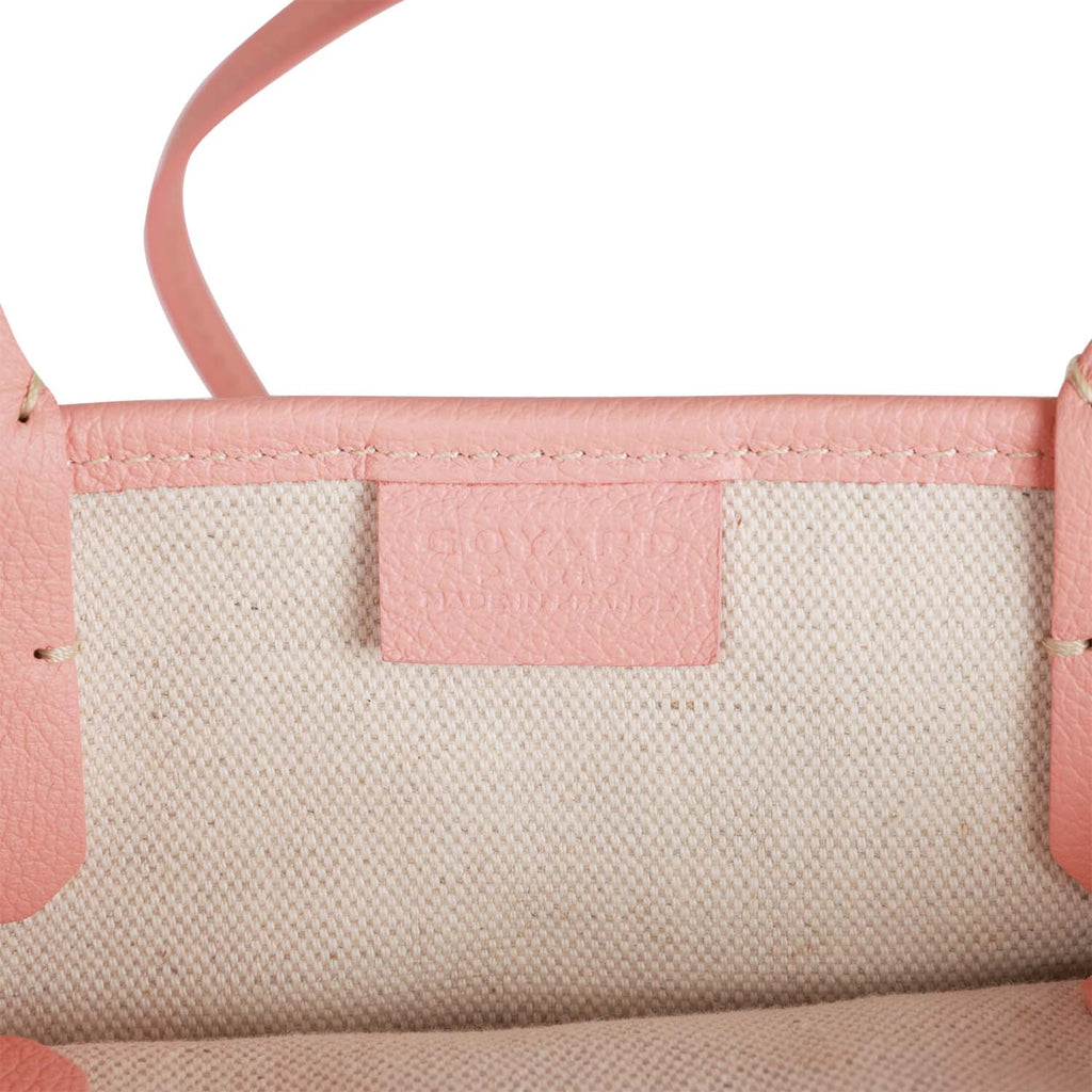 Goyard Goyardine Pink Poitiers Claire-Voie Mini Tote Bag Palladium