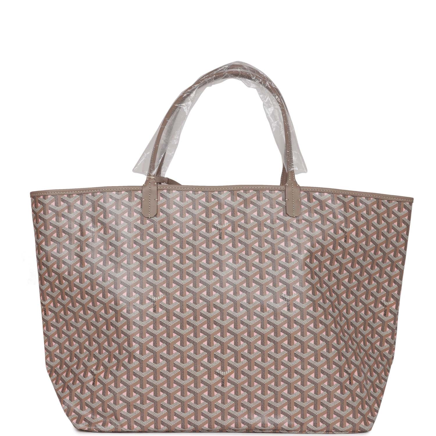 Goyard Goyardine Greige and Pink St. Louis GM Tote Bag Palladium Hardw ...