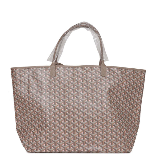 Goyard Goyardine Greige and Pink St. Louis GM Tote Bag Palladium Hardware