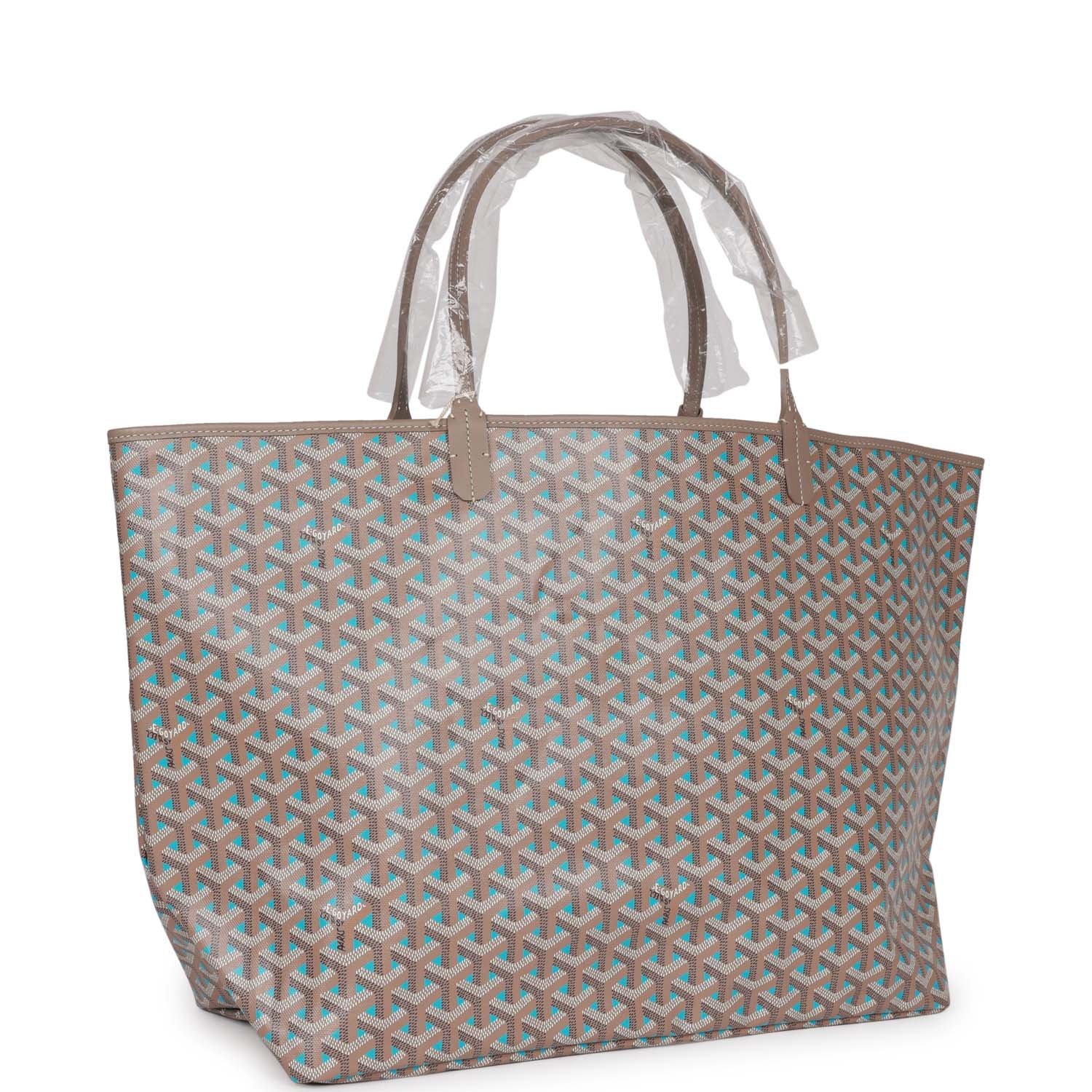 Goyard Goyardine Blue Claire Voie St. Louis GM Tote Bag Palladium Hard ...