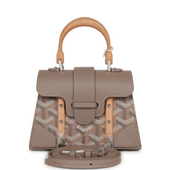 Goyard Saigon Structure Nano Bag Greige Goyardine Palladium Hardware