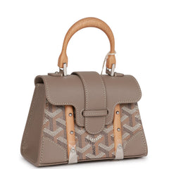 Goyard Saigon Structure Nano Bag Greige Goyardine Palladium Hardware