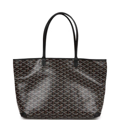 Goyard Goyardine Black Artois GM Tote Bag Palladium Hardware