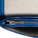 Goyard Plumet Pocket Wallet Sky Blue Goyardine Palladium Hardware