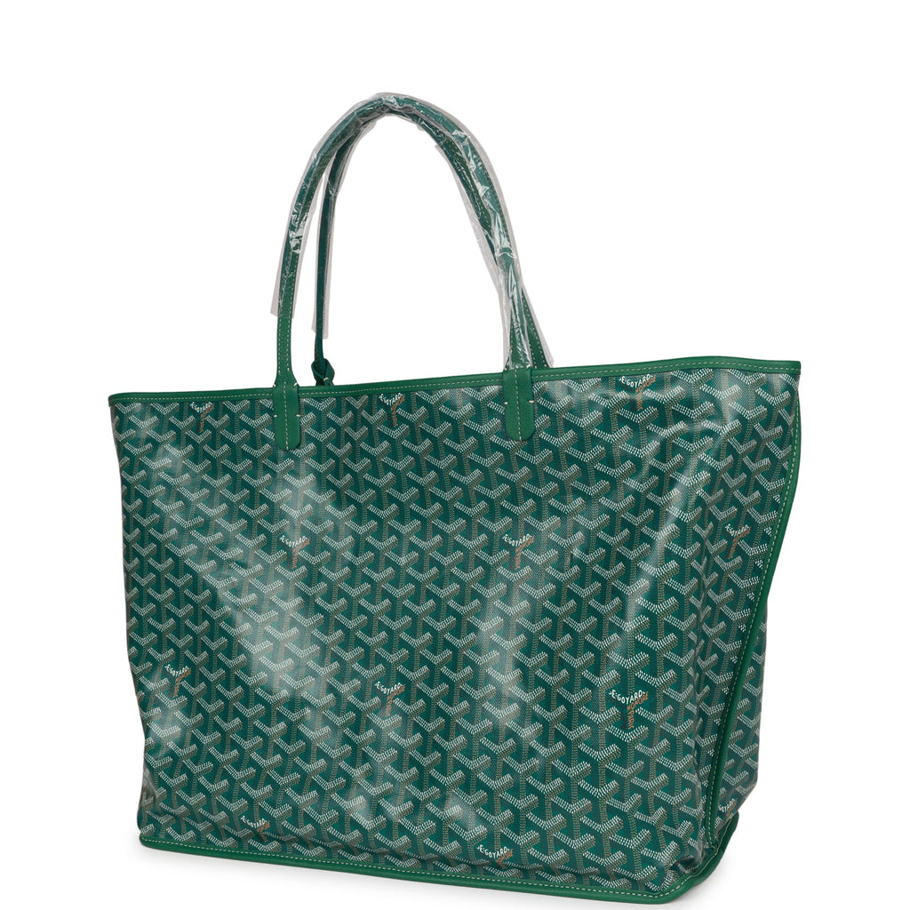 Goyard Goyardine Green Anjou GM Reversible Tote Bag Palladium