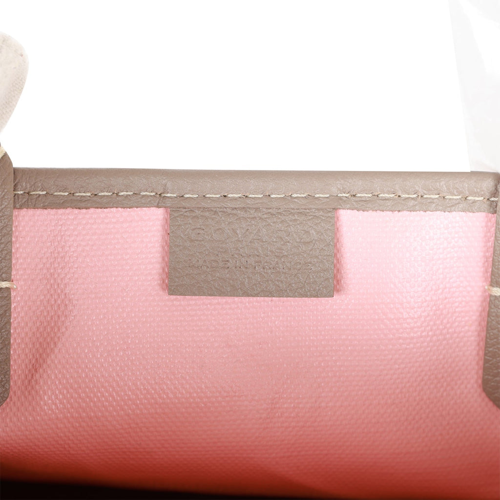 Goyard Poitiers Claire-Voie Mini Goyardine Pink Skinny Tote, New In Dustbag  WA001