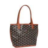 Goyard Goyardine Black Anjou Mini Reversible Tote Bag Palladium Hardware