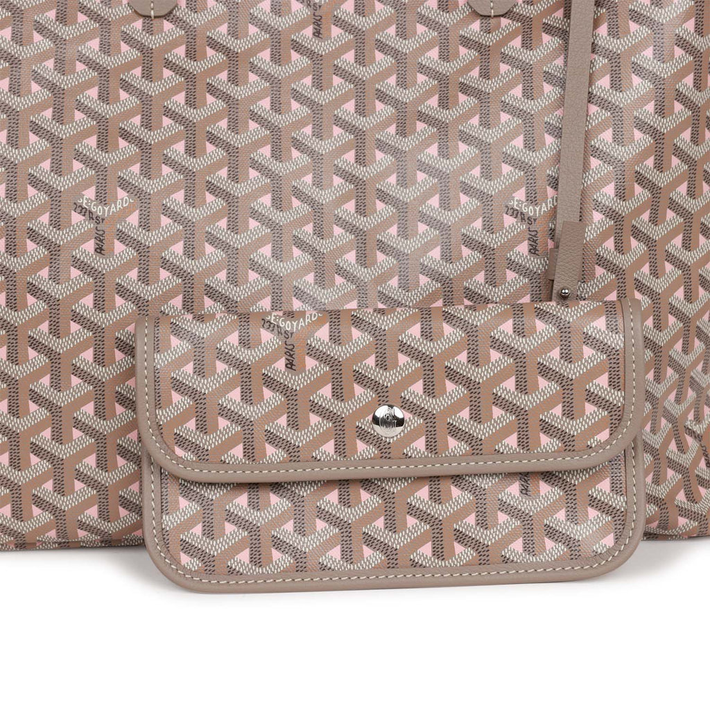 Goyard Goyardine Greige and Pink St. Louis GM Tote Bag Palladium Hardw –  Madison Avenue Couture