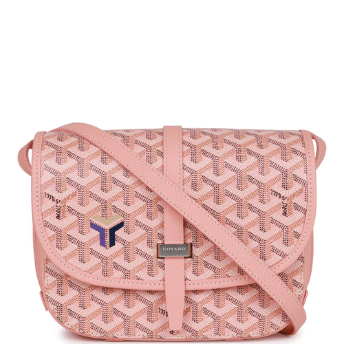 Goyard Belvedere PM Bag Rose Pink Goyardine Palladium Hardware