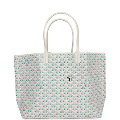 Goyard Goyardine White Claire Voie St. Louis PM Tote Bag Palladium Hardware