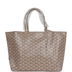Goyard Goyardine Khaki St. Louis PM Tote Bag Palladium Hardware