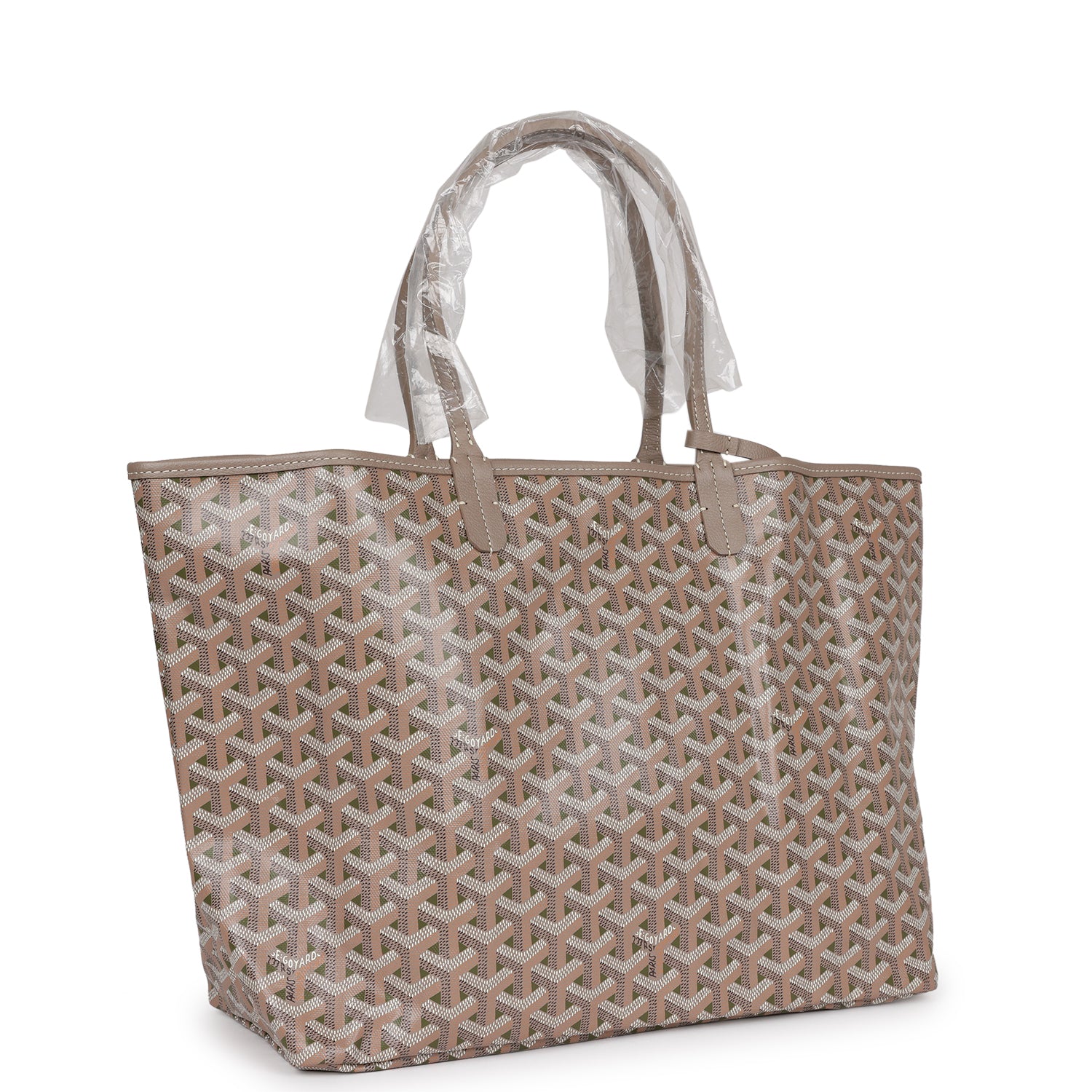 Goyard Goyardine Khaki St. Louis PM Tote Bag Palladium Hardware ...