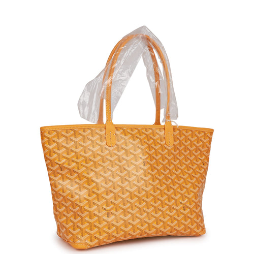 Goyard Goyardine Yellow Artois PM Tote Bag Palladium Hardware