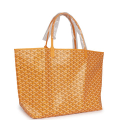 Goyard Goyardine Yellow St. Louis GM Tote Bag Palladium Hardware