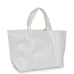 Goyard Goyardine White St. Louis GM Tote Bag Palladium Hardware