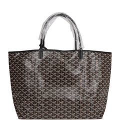 Goyard Goyardine Black St. Louis GM Tote Bag Palladium Hardware
