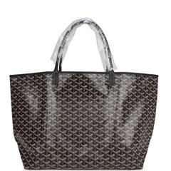 Goyard Goyardine Black St. Louis GM Tote Bag Palladium Hardware