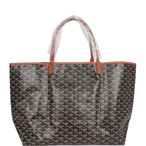 Goyard Goyardine Black St. Louis GM Tote Bag Palladium Hardware