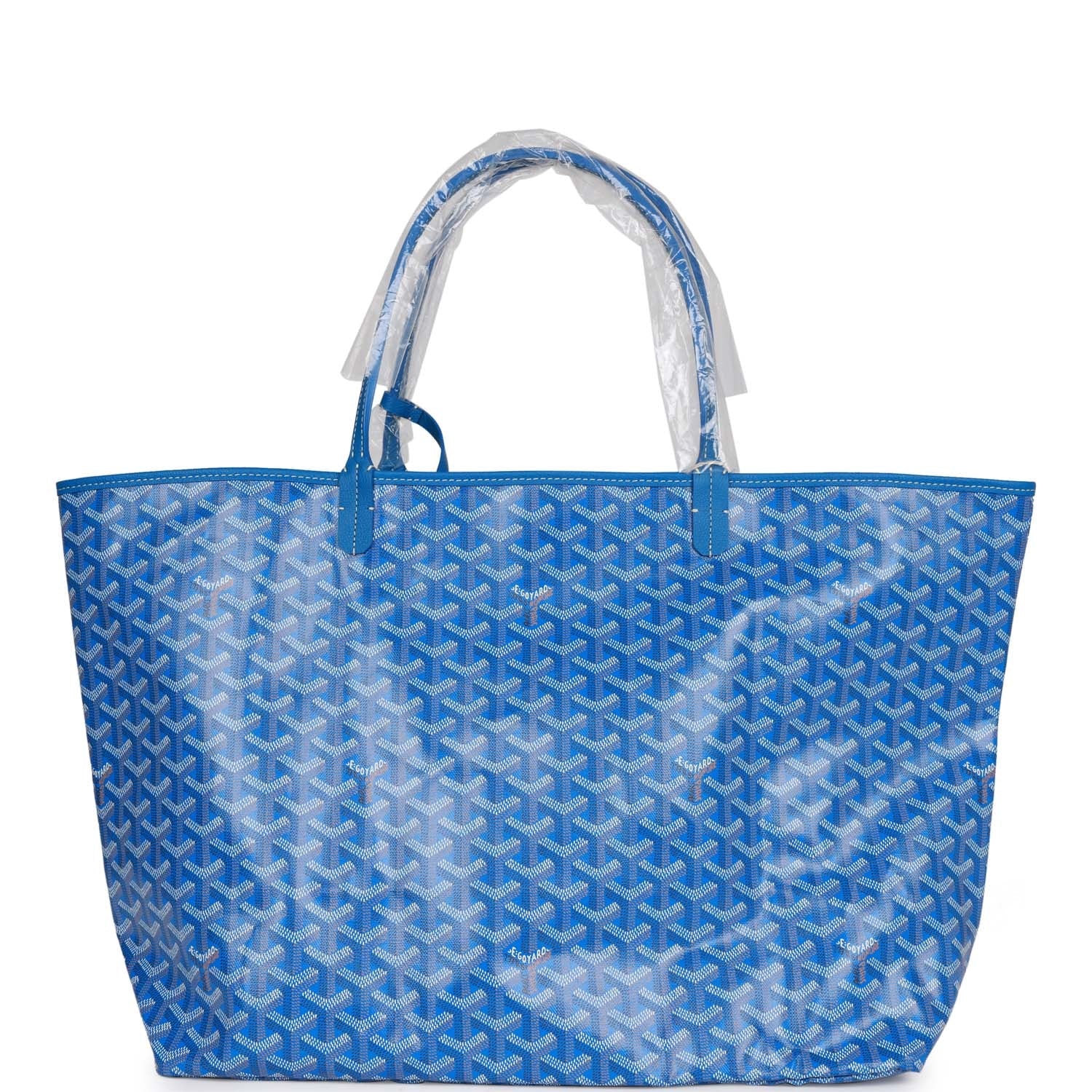 Goyard Goyardine Blue St. Louis GM Tote Bag Palladium Hardware ...