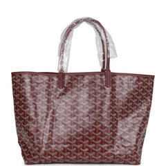 Goyard Goyardine Burgundy St. Louis PM Tote Bag Palladium Hardware