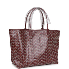 Goyard Goyardine Burgundy St. Louis PM Tote Bag Palladium Hardware