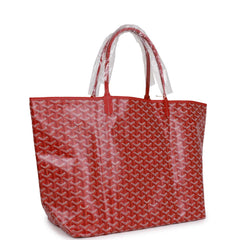 Goyard Goyardine Red St. Louis GM Tote Bag Palladium Hardware