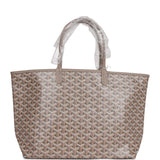 Goyard Goyardine Greige and Green St. Louis PM Tote Bag Palladium Hardware