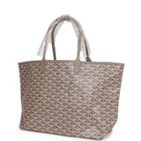 Goyard Goyardine Greige and Green St. Louis PM Tote Bag Palladium Hardware