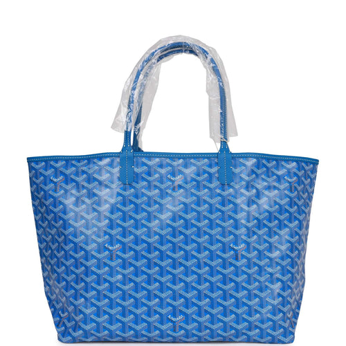 Goyard Goyardine Sky Blue St. Louis PM Tote Bag Palladium Hardware