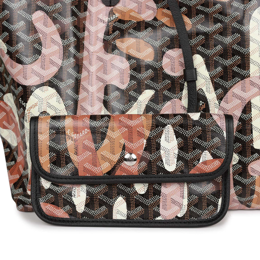 Goyard Limited Edition Black Goyardine Canvas Pink Lettres Camouflage –  Madison Avenue Couture